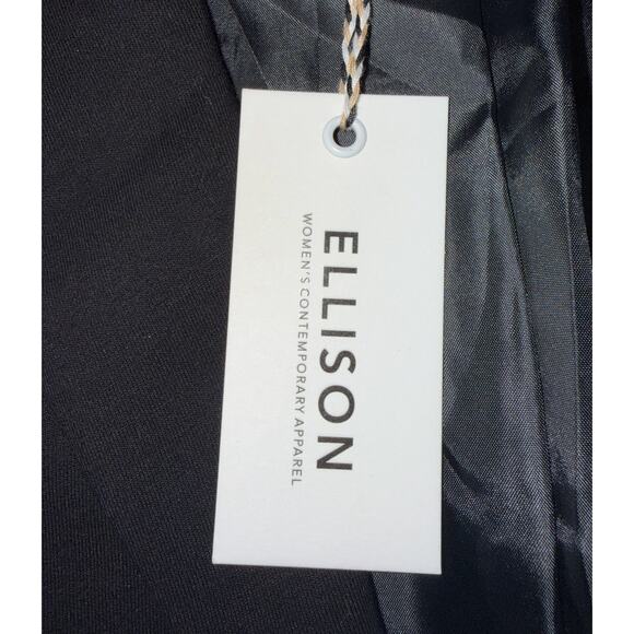 ELLISON Women's Black Blazer Long Sleeve Open Front Casual Tailored Small New - Picture 2 of 7